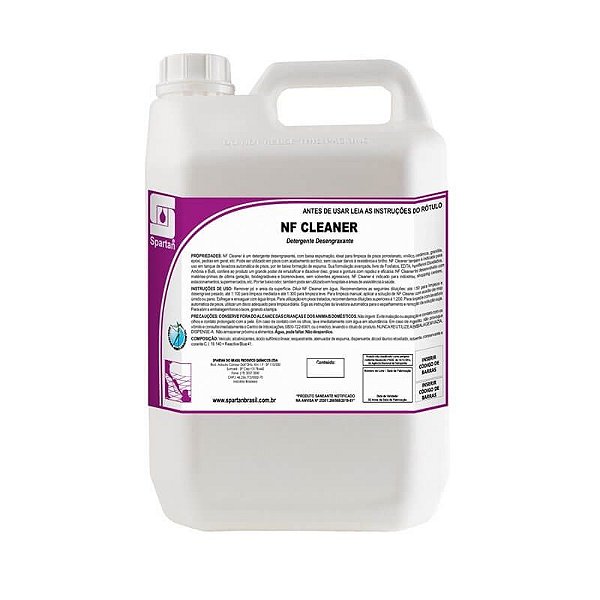 NF Cleaner 5 Litros Detergente Desengraxante Neutro - Spartan Oferta
