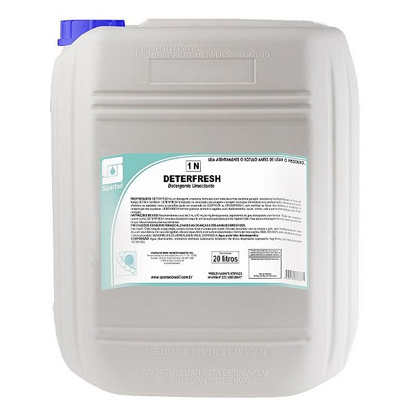 Deterfresh 20 Litros Detergente para Lavagem E Roupas Spartan Oferta