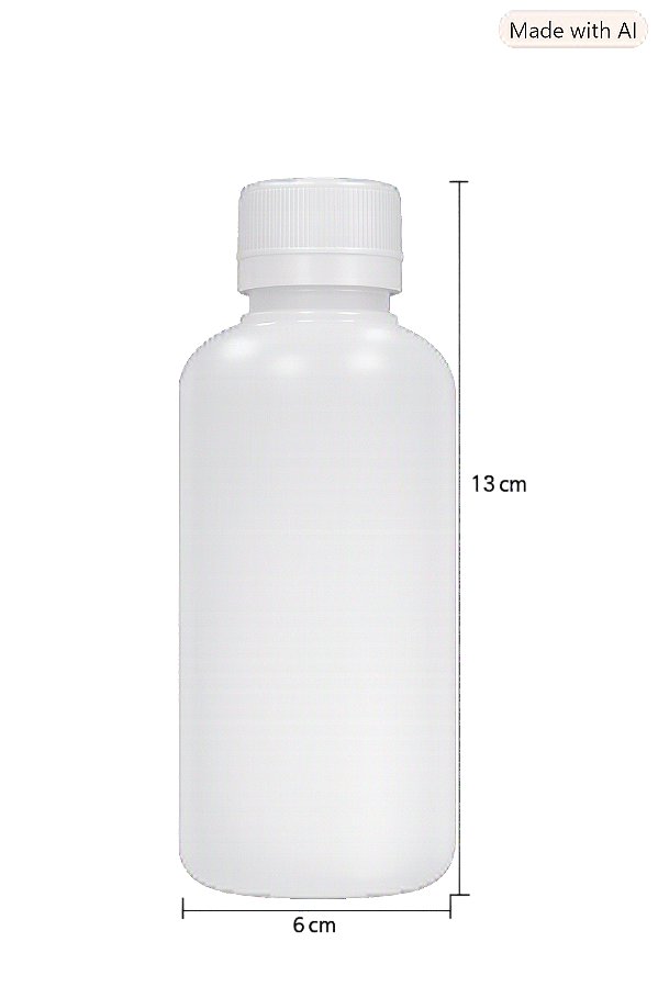 Frasco 250ml Cilíndrico Liso c/ Tampa Branca R28