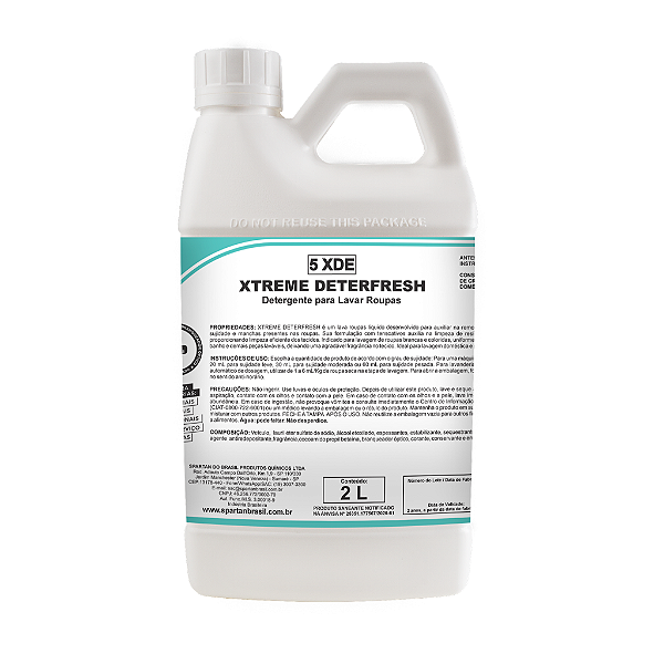 Xtreme Deterfresh 2L Detergente para Lavar Roupas - Spartan