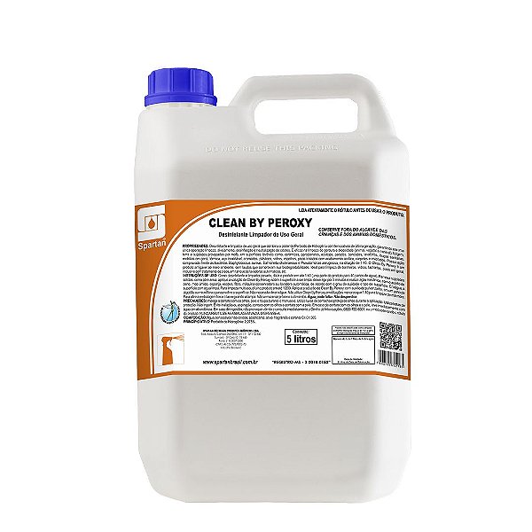 Clean By Peroxy 5 Litros Desinfetante Limpador de Uso Geral