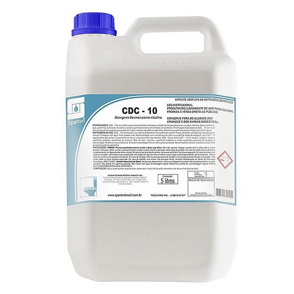 CDC-10 5 Litros Desinfetante Para Uso Geral Spartan