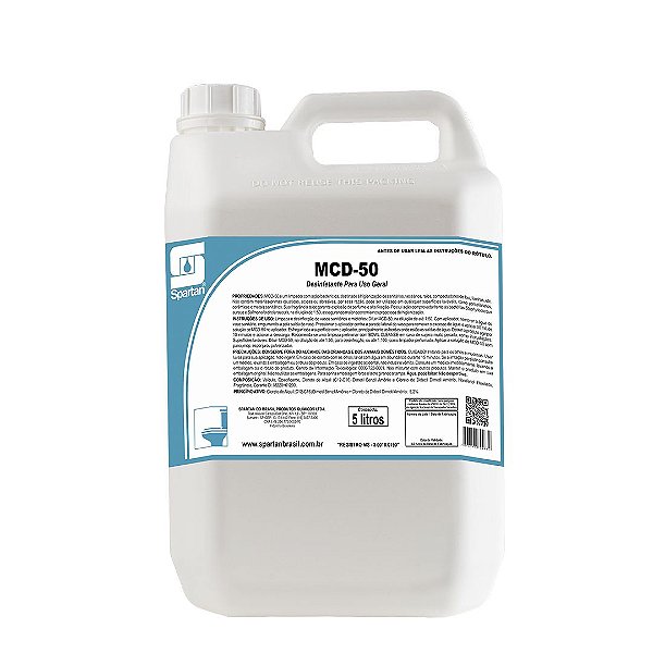MCD-50 5 Litros Limpador Com Ação Bactericida - Spartan