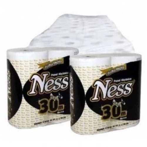 Papel Higiênico Ness Folha Dupla Pacote Com 64 Rolos