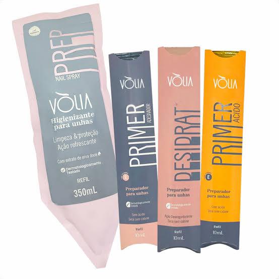 Kit preparador volia Primer acido + prep + ph + primer sem ácido