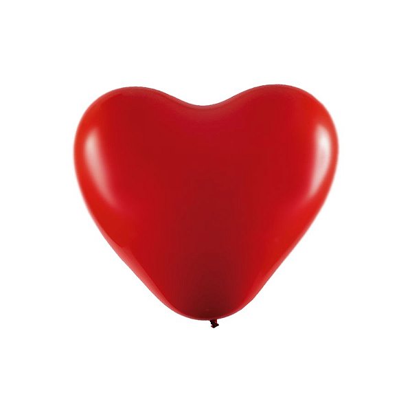 Balão Coração Látex Cromado 6" Vermelho - 25 Unidades - Art-Latex - Ri -  Rizzo Balões