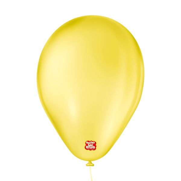 Balão de Festa 6,5" Basic - Amarelo - 50 Unidades - Balões São Roque - Rizzo