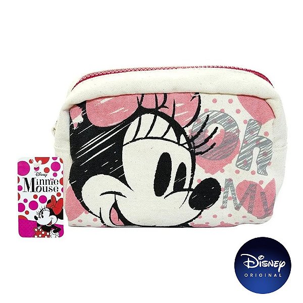 Necessaire Tecido Minnie Mouse - Disney Original - 01 Un - Rizzo - Rizzo  Balões
