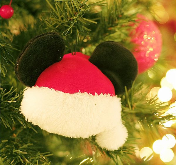 Enfeite para Pendurar Gorro do Mickey 15cm - 01 unidade Natal Disney - Cromus - Rizzo