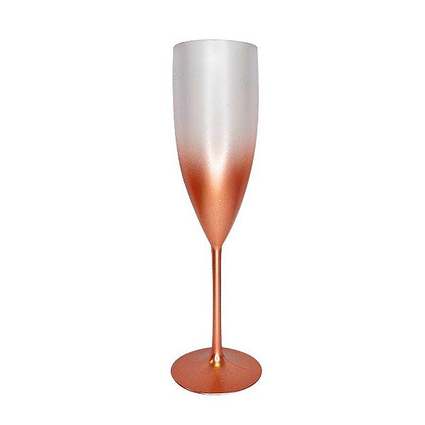 Taça Champagne Degrade Rose Gold - 01 Unidade - Rizzo - Rizzo Balões