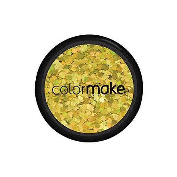 Glitter Shine Coracao Ouro 2g - 1 unidade - ColorMake - Rizzo Balões