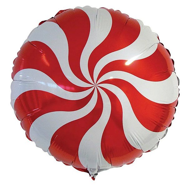 Balão Microfoil Pirulito Vermelho - 1 unidade - 45cm (18'') -  Balões São Roque - Rizzo
