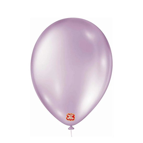 Balão de Festa Látex Perolado - 7 Pol. - Lilas - 25 unidades - Balões São Roque - Rizzo