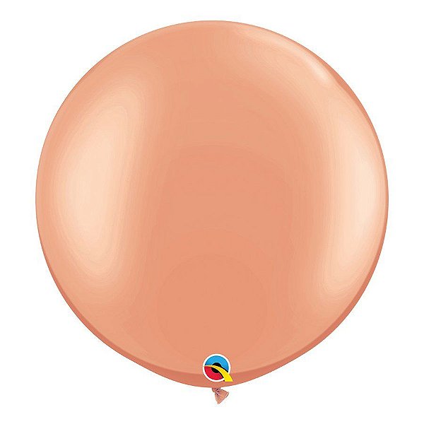 Balão Gigante de Festa em Látex 3ft (90 cm) - Rose Gold (Ouro Rosé) - 2 Unidades - Qualatex - Rizzo Balões