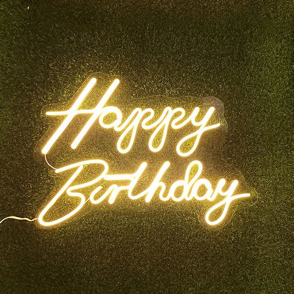 Painel Led Neon - Happy Birthday - 1 unidade - Rizzo