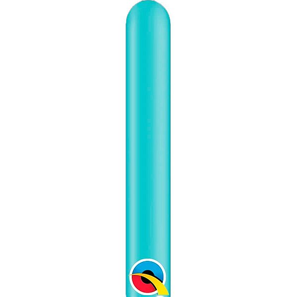 Balão de Festa Canudo - Caribbean Blue (Azul Caribe) - 160" - Qualatex - Rizzo
