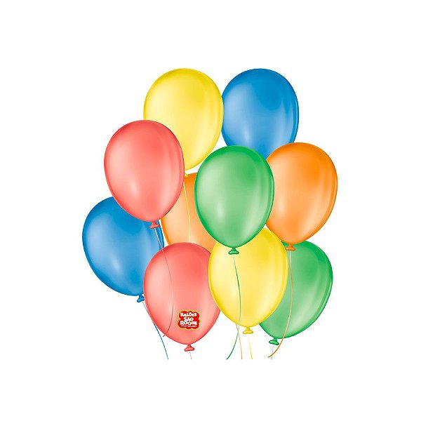 Balão de Festa 3" Basic - Sortido - 100 unidades - Balões São Roque - Rizzo