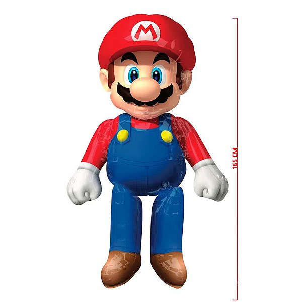 Balão de Festa Metalizado 3d 1,52cm - Super Mario - 1 unidade - Cromus - Rizzo