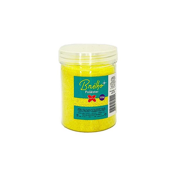 Glitter para Balões Brilho Poliéster 100 g - Ref. 7084 - Amarelo Neon - 1 unidade - Rizzo