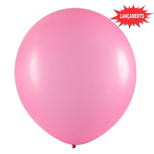 Balão de Festa Redondo Profissional Látex Liso 24'' 60cm - Rosa Pink - 3 unidades - Art-Latex - Rizzo