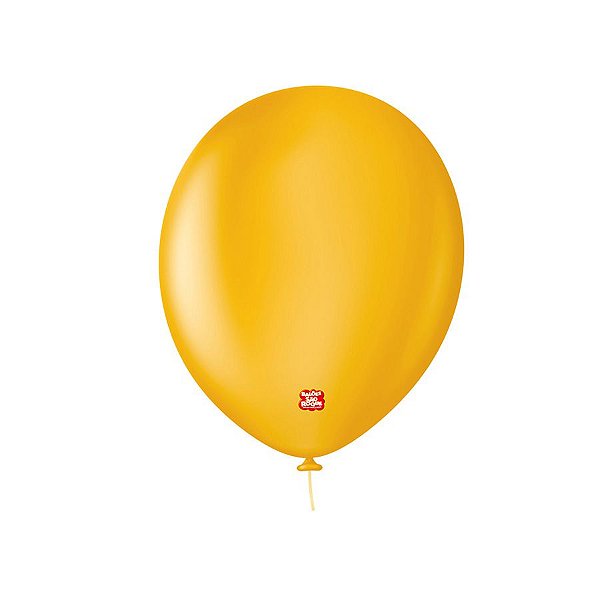 Balão Profissional Premium Uniq 9''23cm - Amarelo Ouro - 25 unidades - Balões São Roque - Rizzo