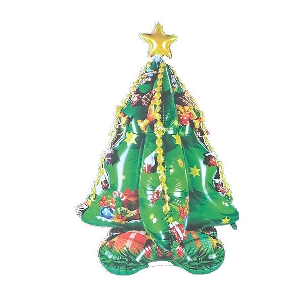 Balão de Festa Metalizado 40" 105cm - Arvore de Natal - 1 unidade - Rizzo