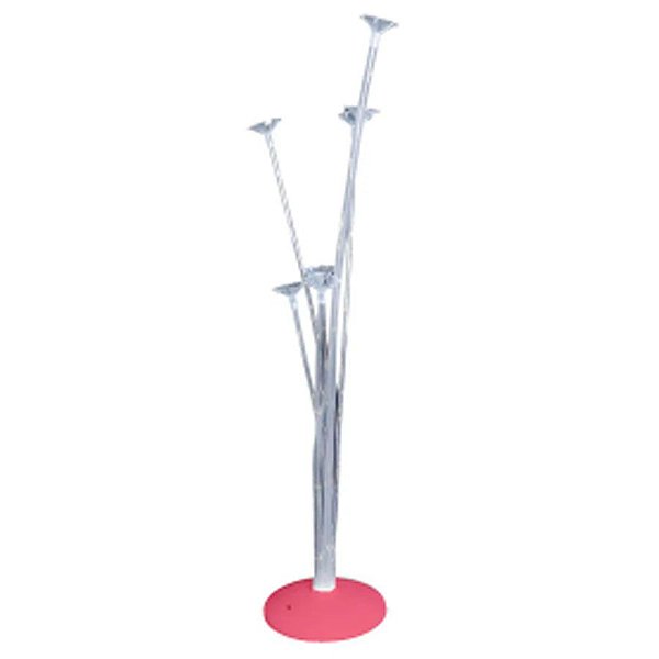 Suporte para Balões com Base Rosa e Leds Colorido - 70cm - 1 unidade - Rizzo