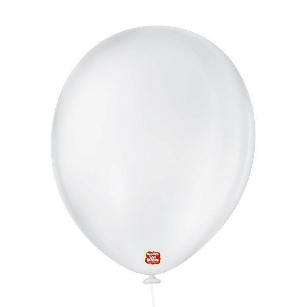 Balão de Festa Látex Sólido - Branco Polar - 50 Unidades - Balões São Roque - Rizzo Balões