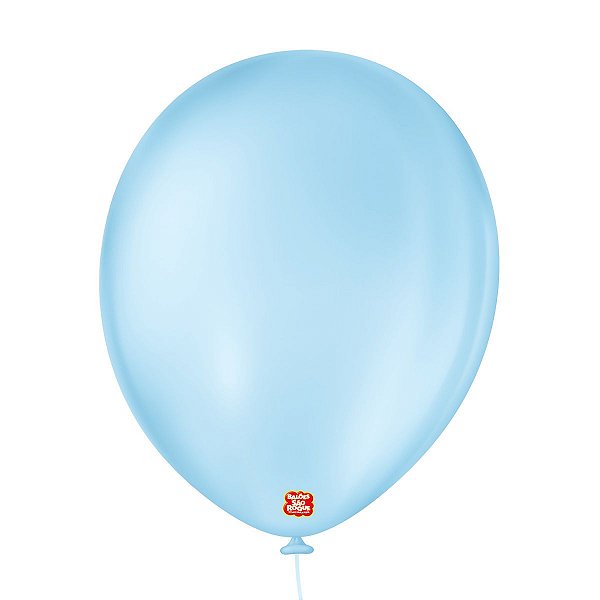 Balão de Festa Látex Liso - Azul Baby - 50 Unidades - Balões São Roque - Rizzo Balões