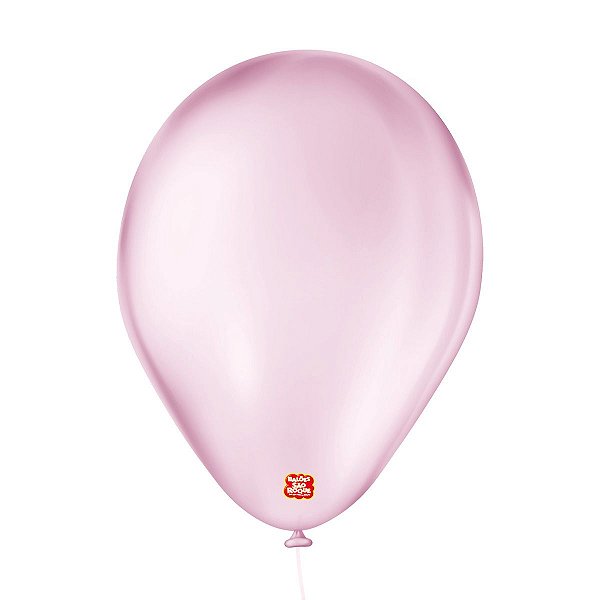 Balão de Festa Látex Cristal Baby - Rosa - 25 Unidades - Balões São Roque - Rizzo Balões