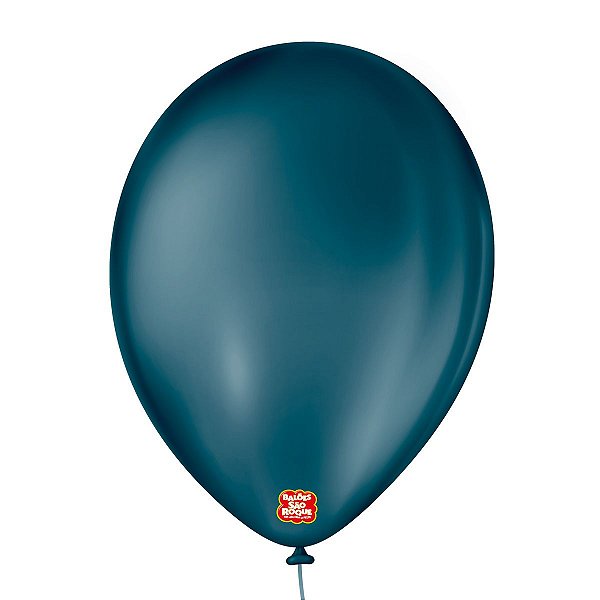 Balão de Festa Látex Liso - Azul Petróleo - 50 Unidades - Balões São Roque