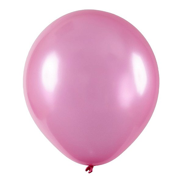 Balão de Festa Redondo Profissional Látex Metal - Rosa - Art-Latex - Rizzo Balões