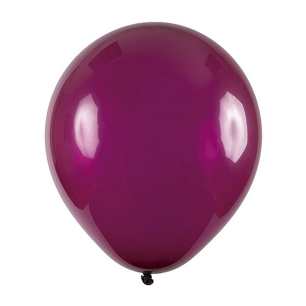 Balão de Festa Redondo Profissional Látex Cristal - Bordô - Art-Latex - Rizzo Balões