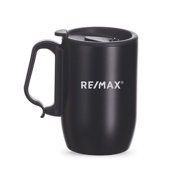 Caneca em aço inox térmica 350ml preta REMAX - CA8200 - COM NOME INDIVIDUAL