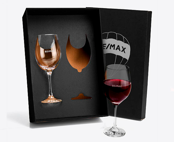 Kit 2 Taças de Vinho c/ Caixa 490ml - RE/MAX