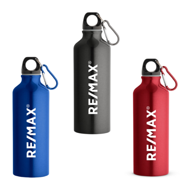 Squeeze alumínio com mosquetão 500ml - 94623 - COM NOME INDIVIDUAL