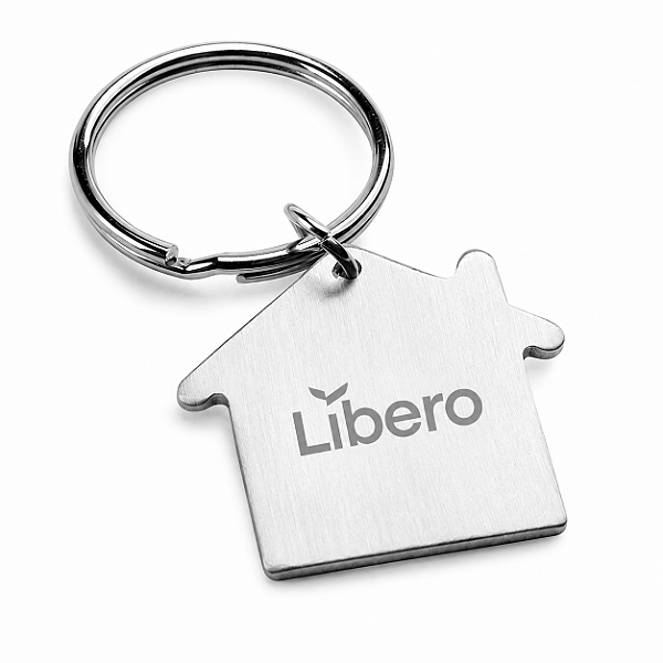Chaveiro em formato de casa em alumínio - LÍBERO