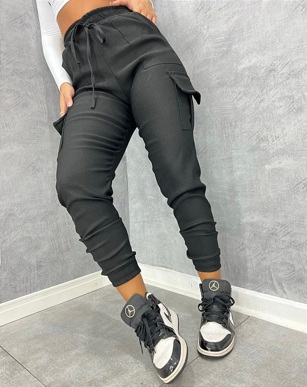 Calça Sarja Jogger Com Bolso