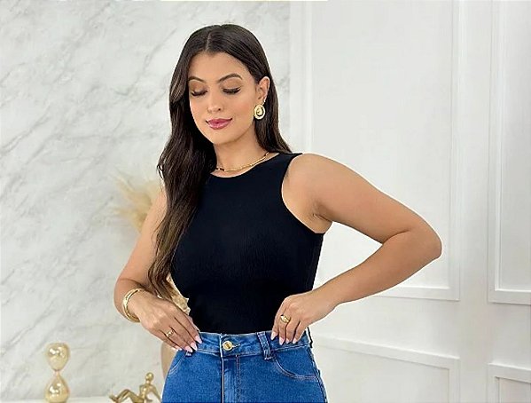 Cropped Canelado Beatriz