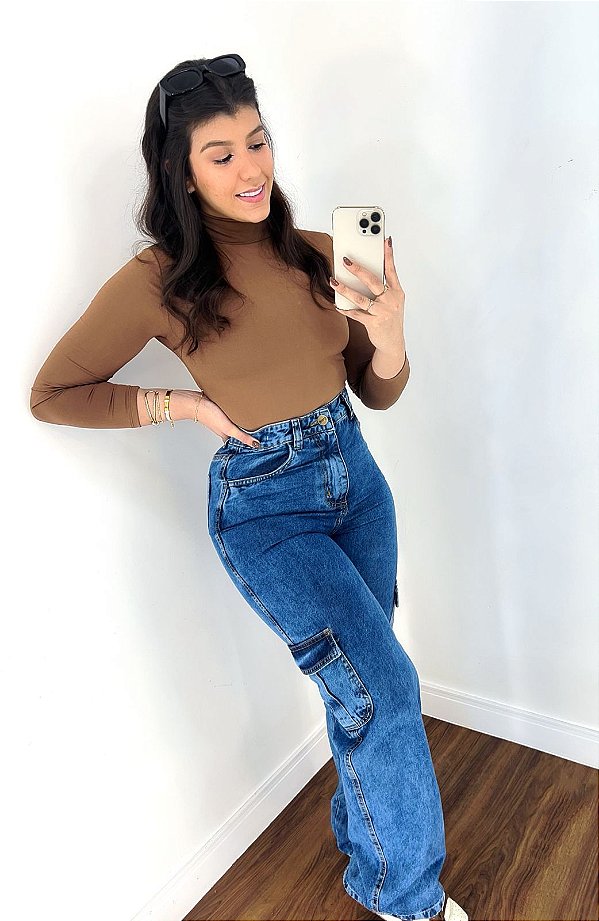 Calça Cargo Wide Leg Sisa