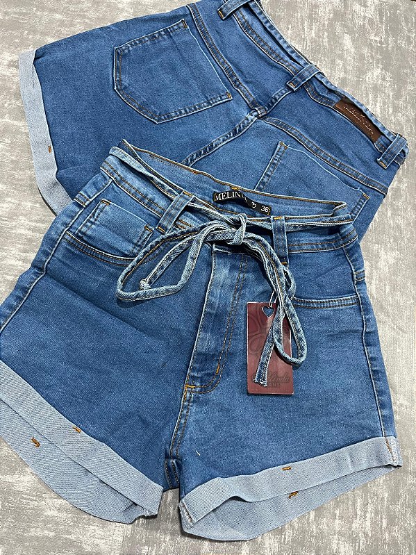 Shorts Jeans Com Laycra Mia
