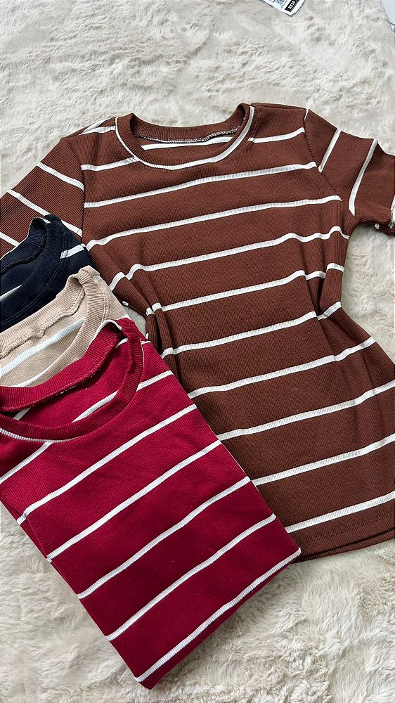 Blusa Canelada Listrada