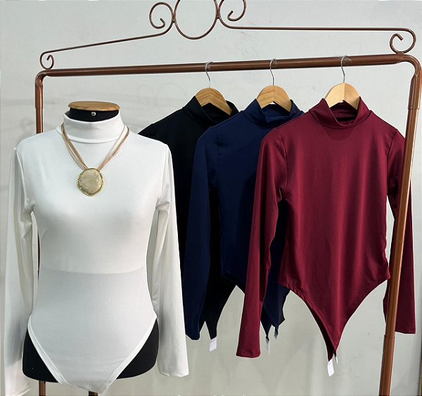 Body Feminino Suplex Manga Longa Gola Alta