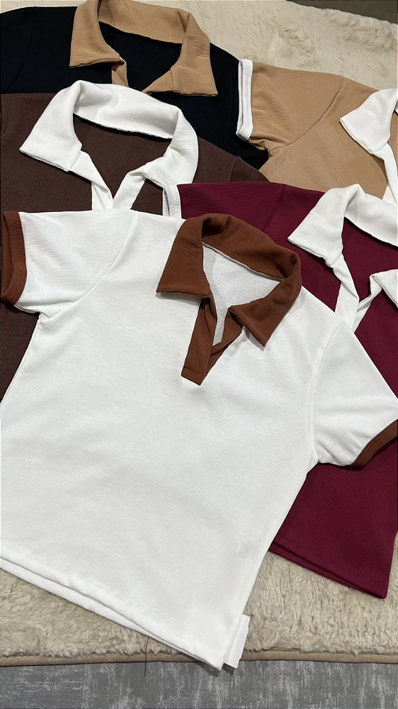 Cropped Gola Polo em Canelado