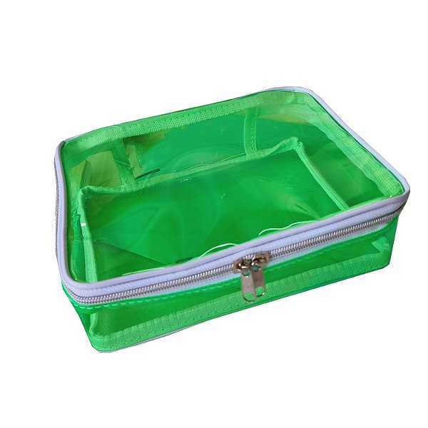 Necessaire Jumbo Box Porta Maquiagem Cristal - Verde
