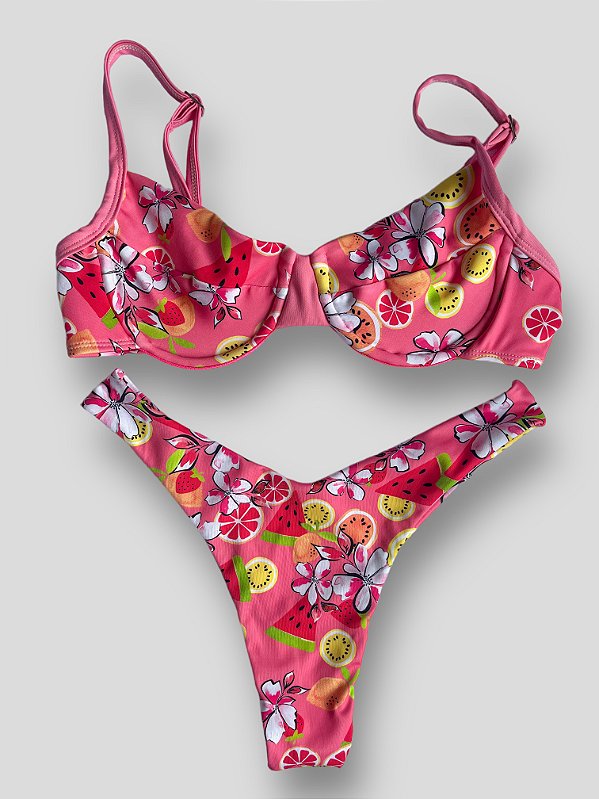 Biquíni Aventureiro Tropicana Rosa