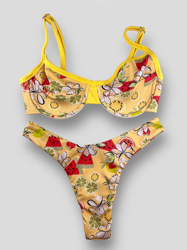 Biquíni Aventureiro Tropicana Amarelo