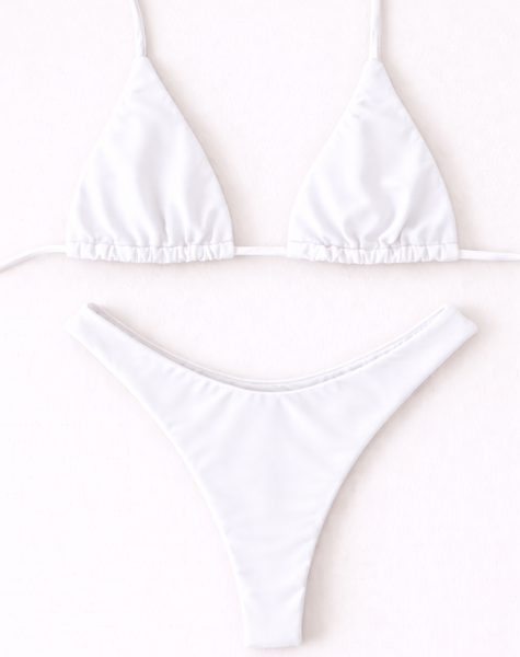 Biquíni Joatinga Top Cortininha Branco