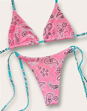 Biquíni Catita Paisley Rosa Duo