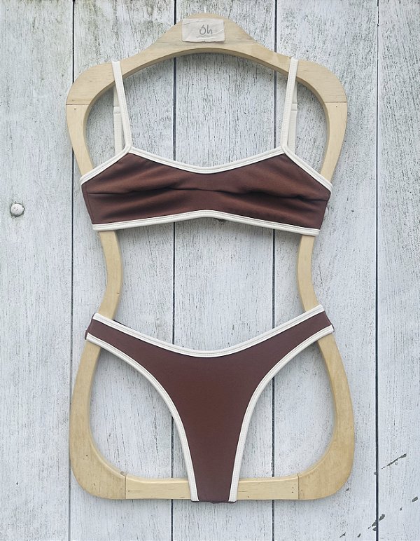 Biquíni Prainha Marrom Duo